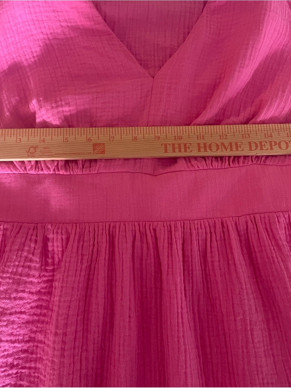 Boden Pink V-Neck Fit-and-Flare Short Sleeve Dress Size 12R - Picture 13 of 16